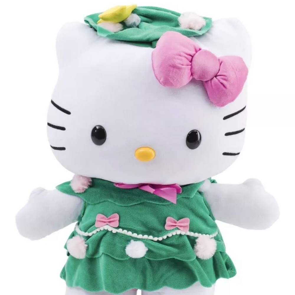 Hello Kitty 2024 Christmas Tree Plush Door Holiday Greeter 20" Tall 16" Wide